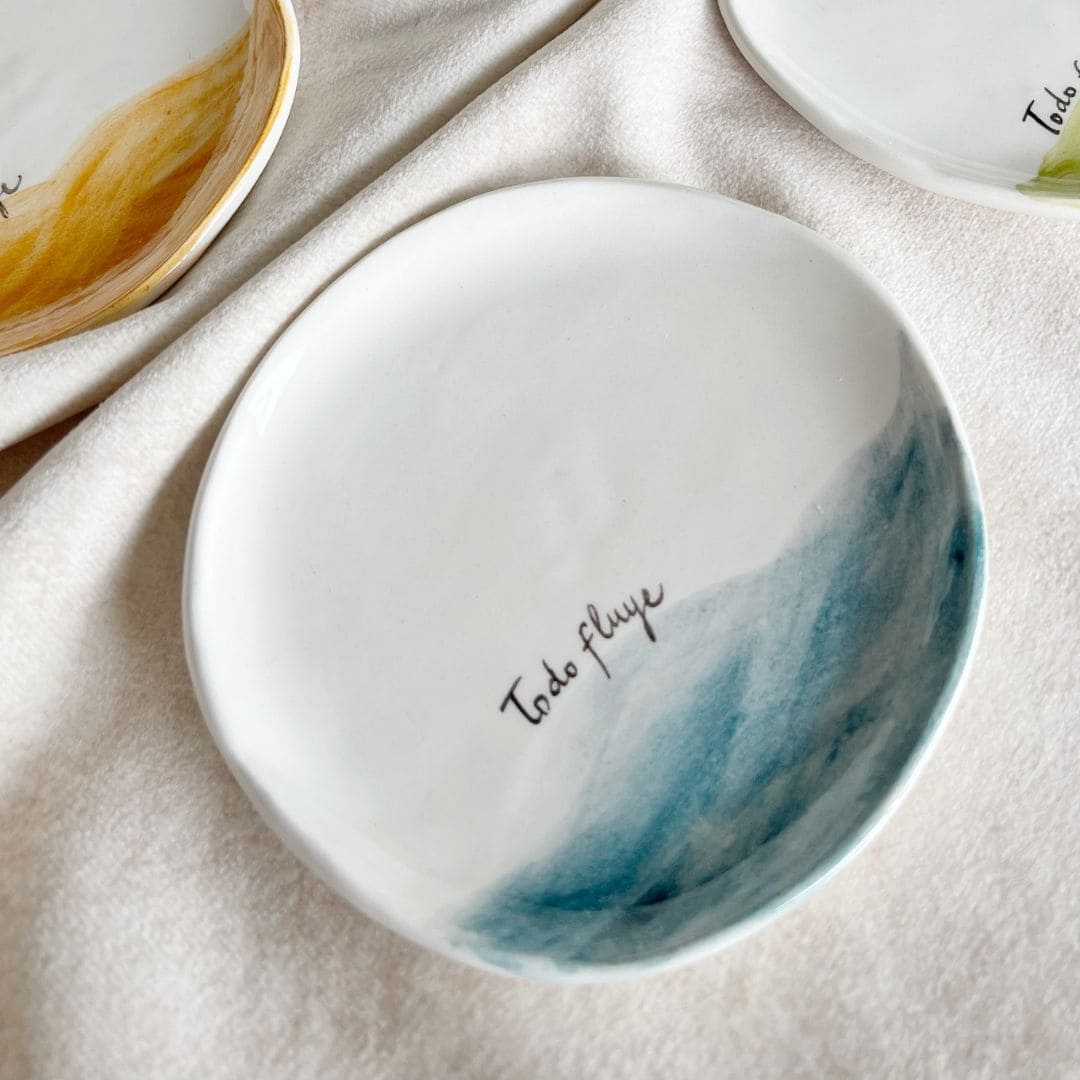 Plato en ceramica para poner las joyas